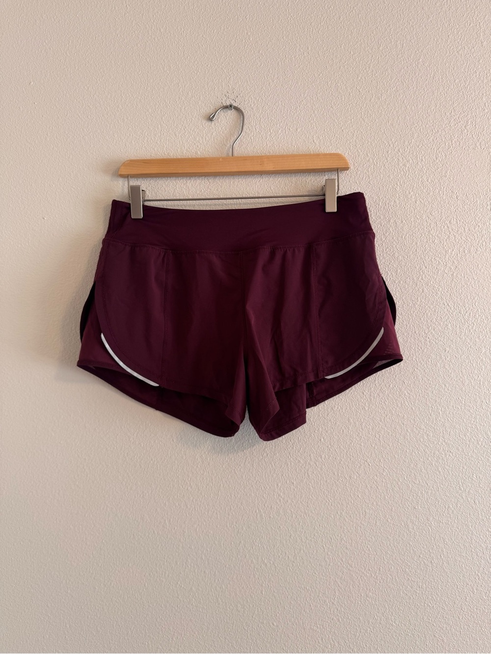 ZYIA Plum Athletic Shorts with Reflective Trim